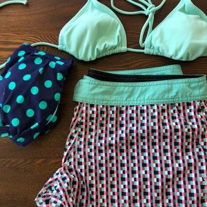 Volcom board  shorts + triangle bikini top